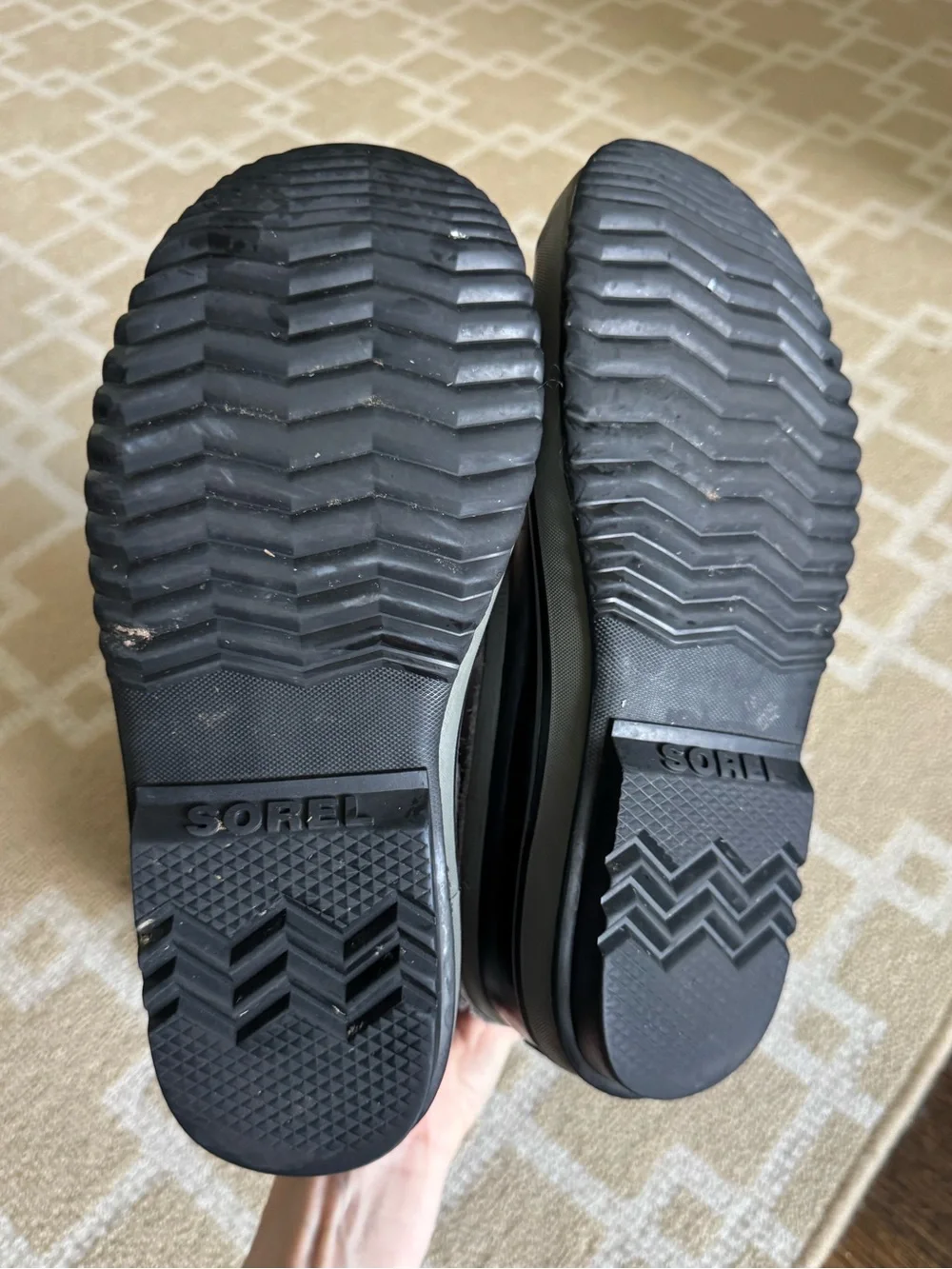 Sorel Joan of Arctic Waterproof Insulated Snow Boots Quarry Gray Black Size 8